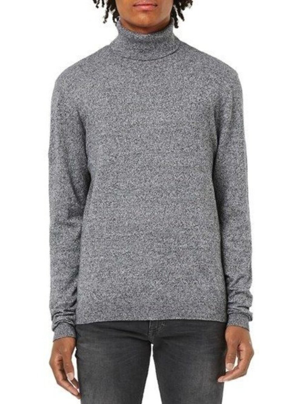 Club Room Macy's Merino Wool Grey Turtleneck Sweater Jumper Men Size M